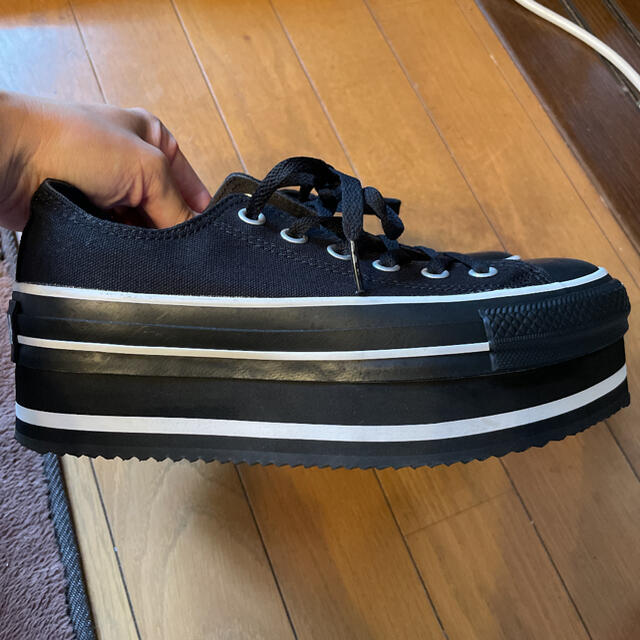 CONVERSEコンバースオールスター黒厚底スニーカー23.5cm試着のみ美品 1