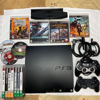 プレイステーション3(PlayStation3)の【PS3 120GB CECH-2100A】コントローラー2個 ソフト14本付き(家庭用ゲーム機本体)