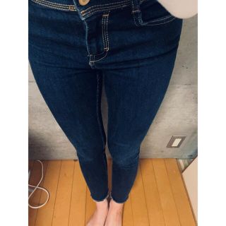 ザラ(ZARA)のスキニー Zara ザラデニム ジーンズ　34 ネイビー(デニム/ジーンズ)