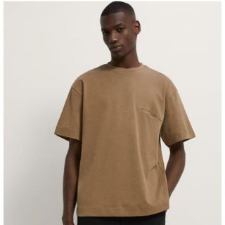 ザラ(ZARA)の完売 ZARA オーバーサイズ スウェット ポケット  tシャツ カットソー(Tシャツ/カットソー(半袖/袖なし))