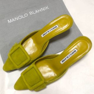 MANOLO BLAHNIK - マノロ ブラニク メイセール スエード ミュール(36、裏張り済み)の通販｜ラクマ