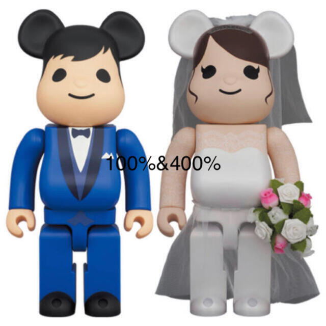 MEDICOM TOY(メディコムトイ)のBE@RBRICK グリーティング　結婚 4 PLUS 400％　100% エンタメ/ホビーのフィギュア(その他)の商品写真