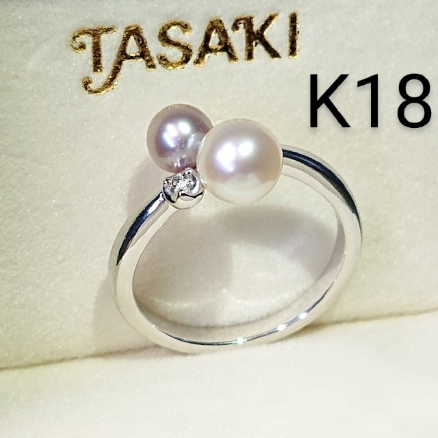 TASAKI(タサキ)のTASAKI❇️K18 パール ダイヤモンドリング  10.5号 レディースのアクセサリー(リング(指輪))の商品写真