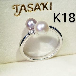 タサキ(TASAKI)のTASAKI❇️K18 パール ダイヤモンドリング  10.5号(リング(指輪))