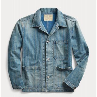 ダブルアールエル(RRL)の新品*RRL*ストライプド インディゴ ツイル ジャケット*S*ダブルアールエル(Gジャン/デニムジャケット)