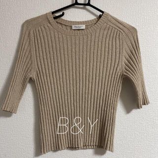 ビューティアンドユースユナイテッドアローズ(BEAUTY&YOUTH UNITED ARROWS)のBEAUTY&YOUTH リブニット5分袖プルオーバー(カットソー(半袖/袖なし))