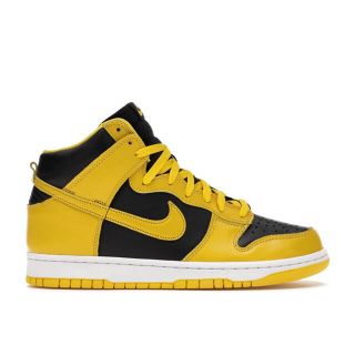 ナイキ(NIKE)のNIKE DUNK HIGH Black varsity maize(スニーカー)