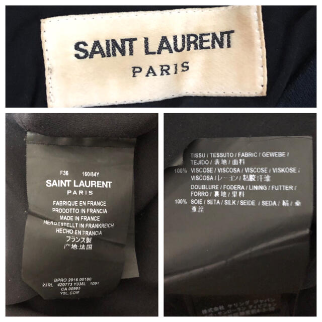 Saint Saint laurent Paris サンローランパリ ワンピースの通販 by tpmdl1987's shop｜サンローランならラクマ Laurent - 美品 安い大得価