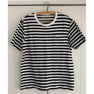 ムジルシリョウヒン(MUJI (無印良品))の無印良品　ボーダーTシャツ　L(Tシャツ/カットソー(半袖/袖なし))