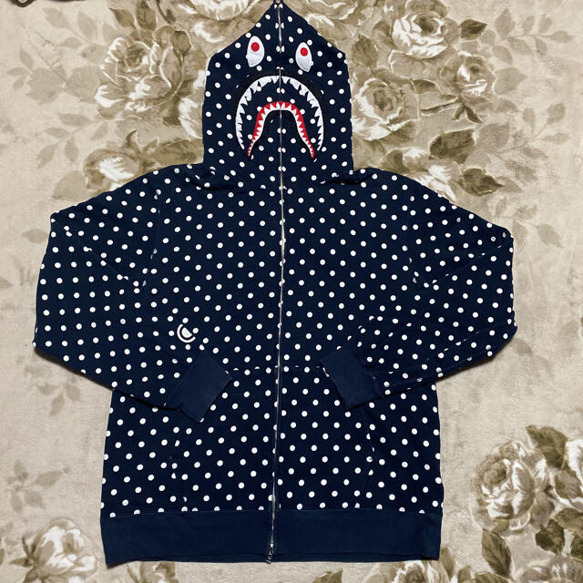 APE BAPE DOT shark hoodie シャーク　パーカー　XXLメンズ