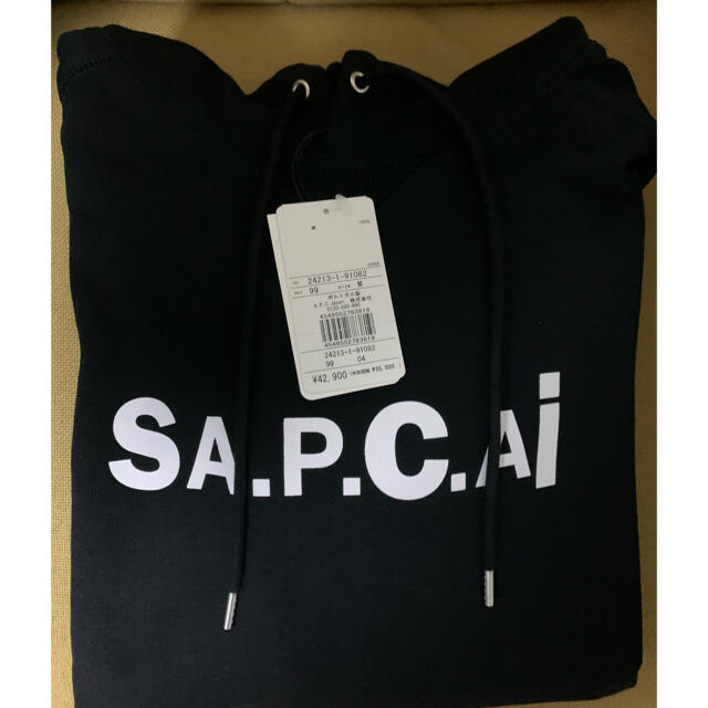 sacai(サカイ)の新品 A.P.C × Sacai Taiyo フーディ Mサイズ ブラック  メンズのトップス(パーカー)の商品写真