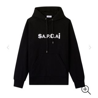 サカイ(sacai)の新品 A.P.C × Sacai Taiyo フーディ Mサイズ ブラック (パーカー)