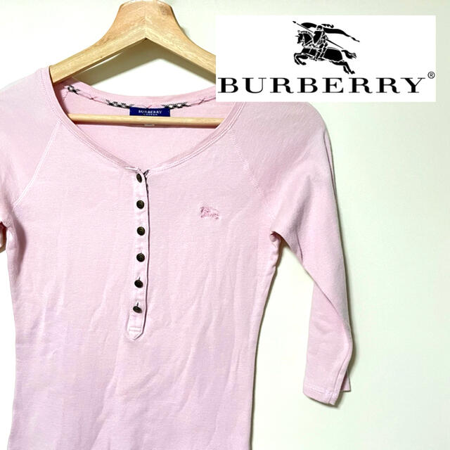 BURBERRY BLUE LABEL - 【正規品】Burberry ブルーレーベル ピンク トップス 七分袖の通販 by こぴの洋服