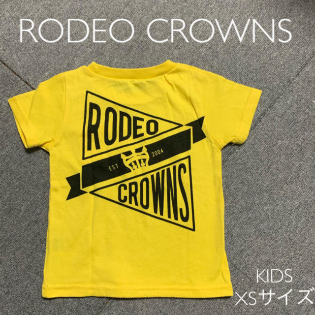 RODEO CROWNS WIDE BOWL(ロデオクラウンズワイドボウル)のロデオクラウンズ XS バックプリント 半袖Tシャツ キッズ/ベビー/マタニティのキッズ服男の子用(90cm~)(Tシャツ/カットソー)の商品写真