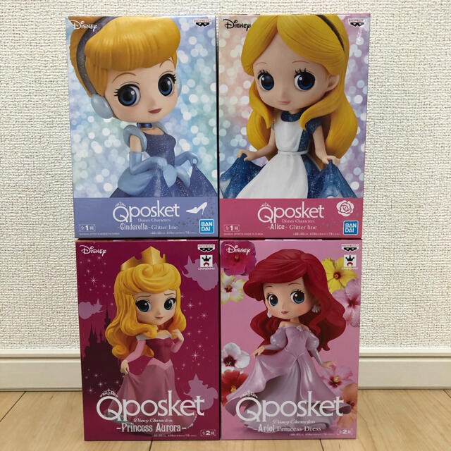 Disney Qposket ディズニー 4体セット グリッターシリーズなどの通販 By M S Shop ディズニーならラクマ