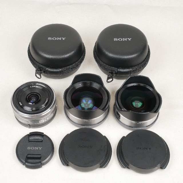 レンズ(単焦点)SONY E 16mm F2.8 SEL16F28+コンバーター2種セット
