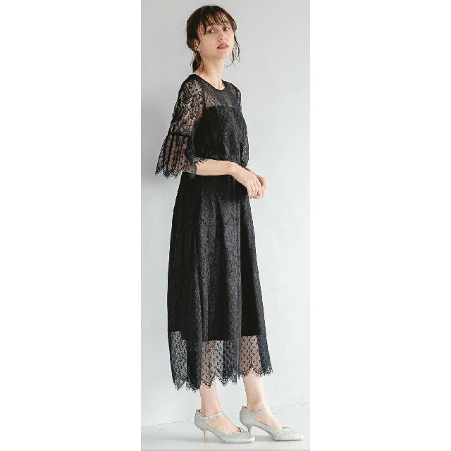 apart by lowrys(アパートバイローリーズ)の☆アパートバイローリーズ☆パネルレースワンピース☆結婚式☆ レディースのワンピース(ロングワンピース/マキシワンピース)の商品写真