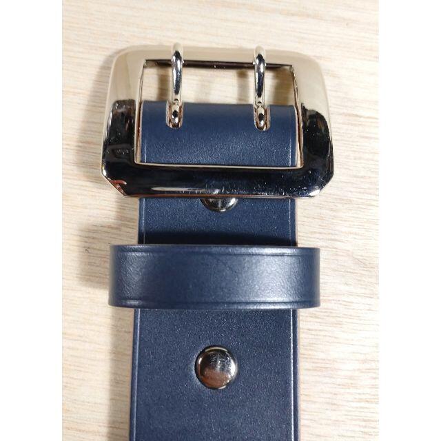 40mmプレーンベルト/ネイビー/紺/UKブライドルレザー メンズのファッション小物(ベルト)の商品写真