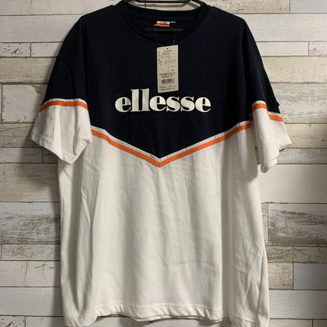 ellesse(エレッセ)のellesseエレッセ半袖トライアングルブロックTシャツ ホワイト メンズL新品 メンズのトップス(Tシャツ/カットソー(半袖/袖なし))の商品写真