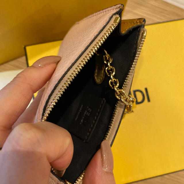 【レア！限定品】FENDI コインケース キーケース ピンクベージュ×ゴールド