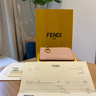 フェンディ(FENDI)の【レア！限定品】FENDI コインケース キーケース ピンクベージュ×ゴールド(コインケース)