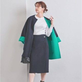 ユナイテッドアローズ(UNITED ARROWS)のUBCB リバー バイカラー コート 20AW†(ロングコート)