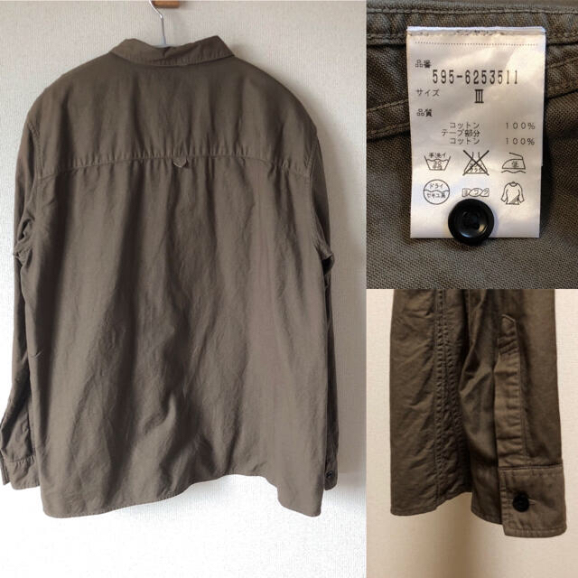 MARGARET HOWELL(マーガレットハウエル)の【美品】MHL. コットンシャツ サイズ3 マーガレットハウエル ジャケット レディースのトップス(シャツ/ブラウス(長袖/七分))の商品写真