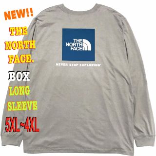 ザノースフェイス(THE NORTH FACE)の最大 ♪ 新品 ノースフェイス BOX NSE ロンT グレー 5XL(Tシャツ/カットソー(七分/長袖))