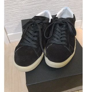 サンローラン(Saint Laurent)のサンローランパリ ブラックスウェードスニーカー(スニーカー)