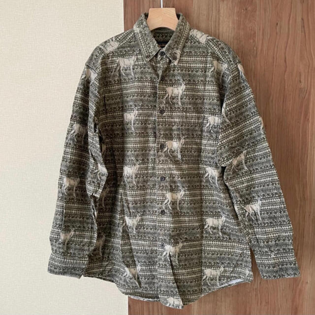 used woolrich ウールリッチ 総柄　長袖シャツ ヴィンテージ