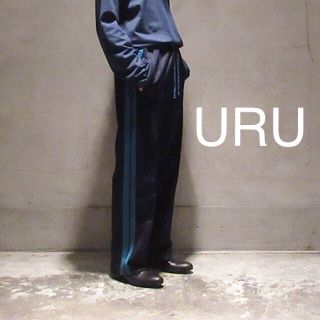 サンシー(SUNSEA)の定価26400円！【URU】ウル トラックパンツ サイズ1 ネイビー 18SS(スラックス)