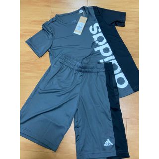 アディダス(adidas)のadidas アディダス カラーブロック 上下セット 140cm 灰黒(ウェア)