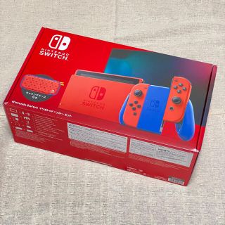 ニンテンドースイッチ(Nintendo Switch)のNintendo Switch マリオレッド×ブルー セット【新品未使用】(家庭用ゲーム機本体)