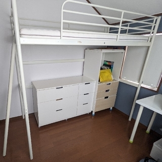 イケア(IKEA)のIKEA ロフトベッド＆マットレス(ロフトベッド/システムベッド)