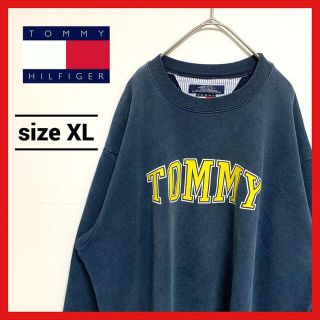 トミーヒルフィガー(TOMMY HILFIGER)の90s US古着 トミーヒルフィガー スウェットトレーナー オーバーサイズ(スウェット)