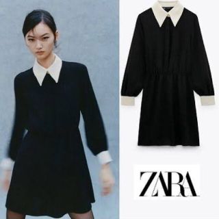 ザラ(ZARA)のZARA コントラストワンピース(ひざ丈ワンピース)