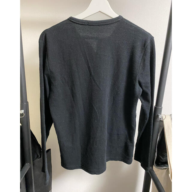 ヘンリーネックカットソー　ブラック　M メンズのトップス(Tシャツ/カットソー(七分/長袖))の商品写真