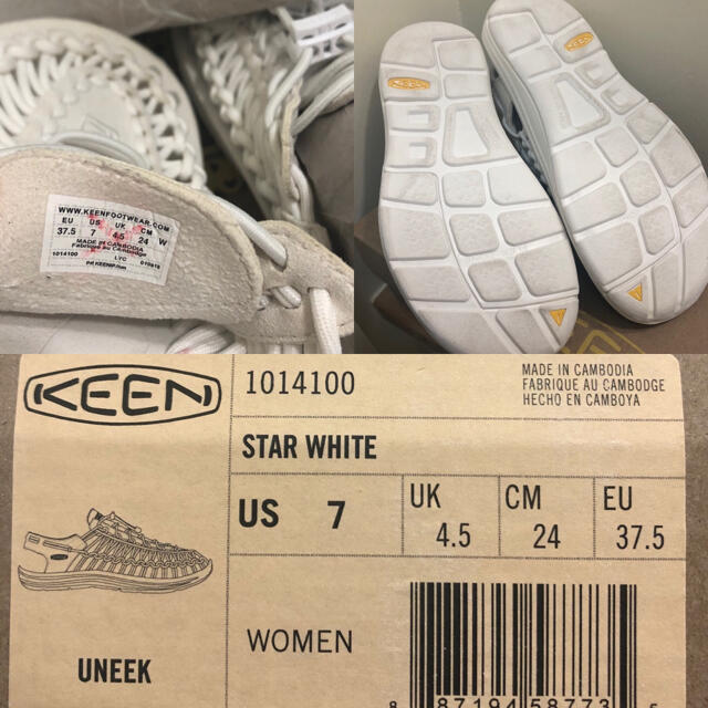 KEEN(キーン)のKEEN  キーン　UNEEK  ユニーク   24cm  STAR WHITE レディースの靴/シューズ(サンダル)の商品写真