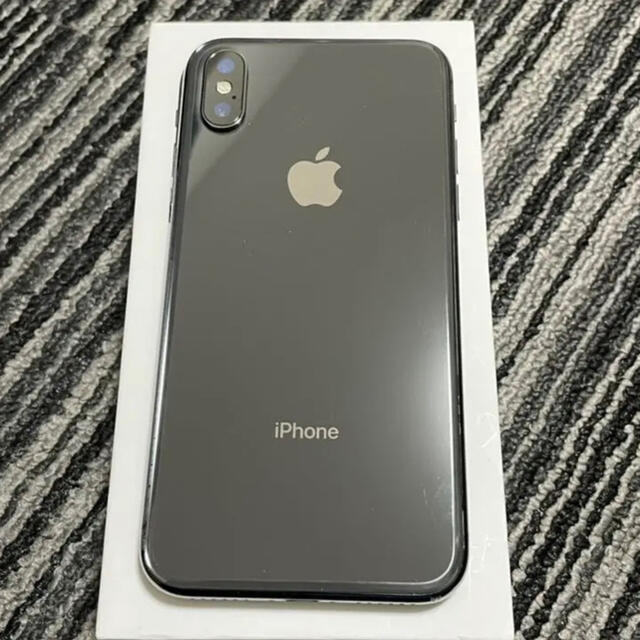 【良品・付属品有】iPhone X Space Gray 64GB SIMフリー 1