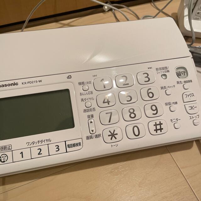 Panasonic(パナソニック)の美品 おたっくす　FAXセット　KX-PD215DL-W インテリア/住まい/日用品のオフィス用品(オフィス用品一般)の商品写真