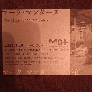 東京都現代美術館 マークマンダース チケット(美術館/博物館)