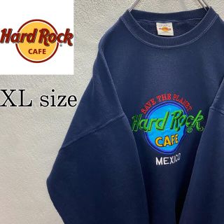 ロックハード(ROCK HARD)の【USA製】ハードロックカフェ　トレーナー大人気　刺繍ロゴ　ビッグロゴ　メキシコ(スウェット)