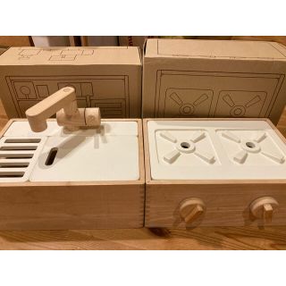 ムジルシリョウヒン(MUJI (無印良品))の無印良品　おままごとキッチン　ガスレンジ&シンク(その他)