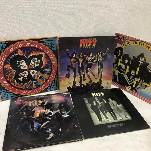 KISS レコード　5枚セット　アナログ　LP 12インチ エンタメ/ホビーのCD(ポップス/ロック(洋楽))の商品写真