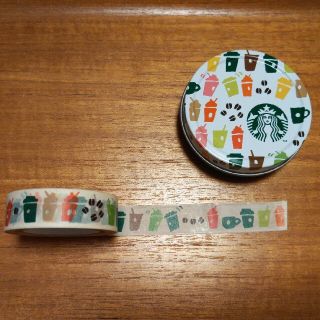 スターバックスコーヒー(Starbucks Coffee)のSTARBUCKS マスキングテープ入りノベルティー缶(ノベルティグッズ)