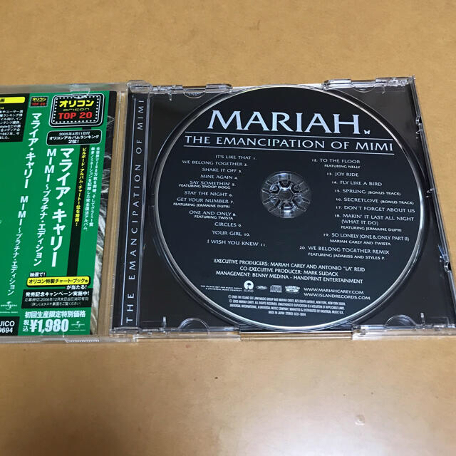 MIMI～プラチナ・エディション　マライアキャリー　中古 エンタメ/ホビーのCD(ポップス/ロック(洋楽))の商品写真