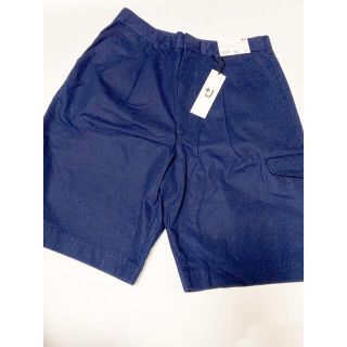 ユニクロ(UNIQLO)のユニクロ+J ワイドフィットカーゴハーフパンツ BLUE L(ショートパンツ)