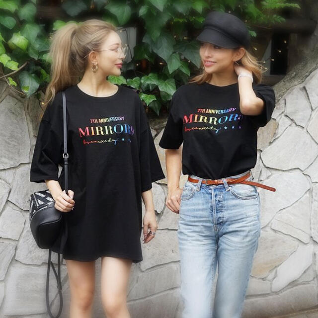 GYDA(ジェイダ)のMIRROR9 ミラーナイン 7th Anniversary Tshirt レディースのトップス(Tシャツ(半袖/袖なし))の商品写真