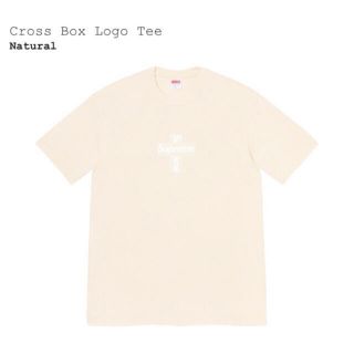 シュプリーム(Supreme)のSupreme Cross Box Logo Tee ナチュラルXL(Tシャツ/カットソー(半袖/袖なし))