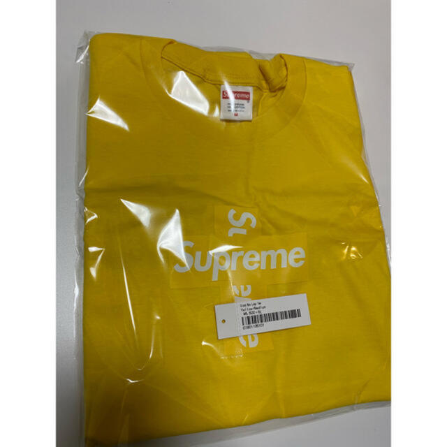 イエローM Supreme Cross Box Logo Tee 1